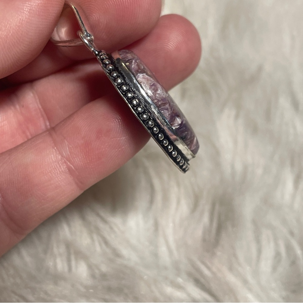 Charoite crystal pendant - Picture 3 of 7